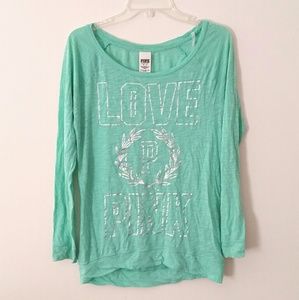 VS PINK Lightweight Foil Graphic Top